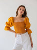 PRE-ORDER Puff Sleeve Linen Top Nich