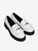 PRE-ORDER Vegan Chunky Loafers White Grape Leather Loafers by Bohema Bohema