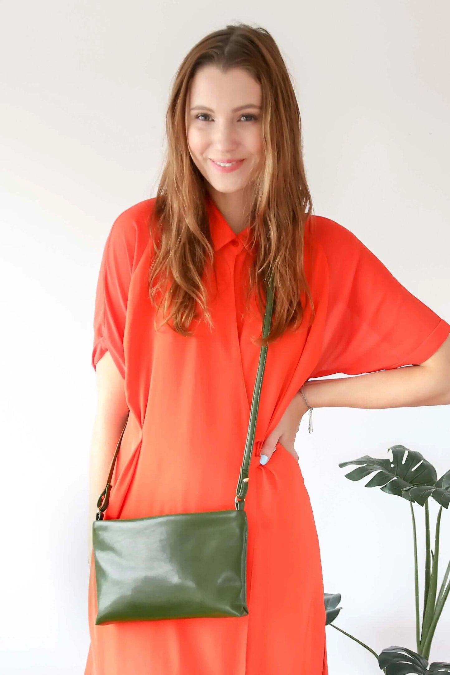 Paz - Cactus Leather Crossbody Vegan Bag Velvet Heartbeat