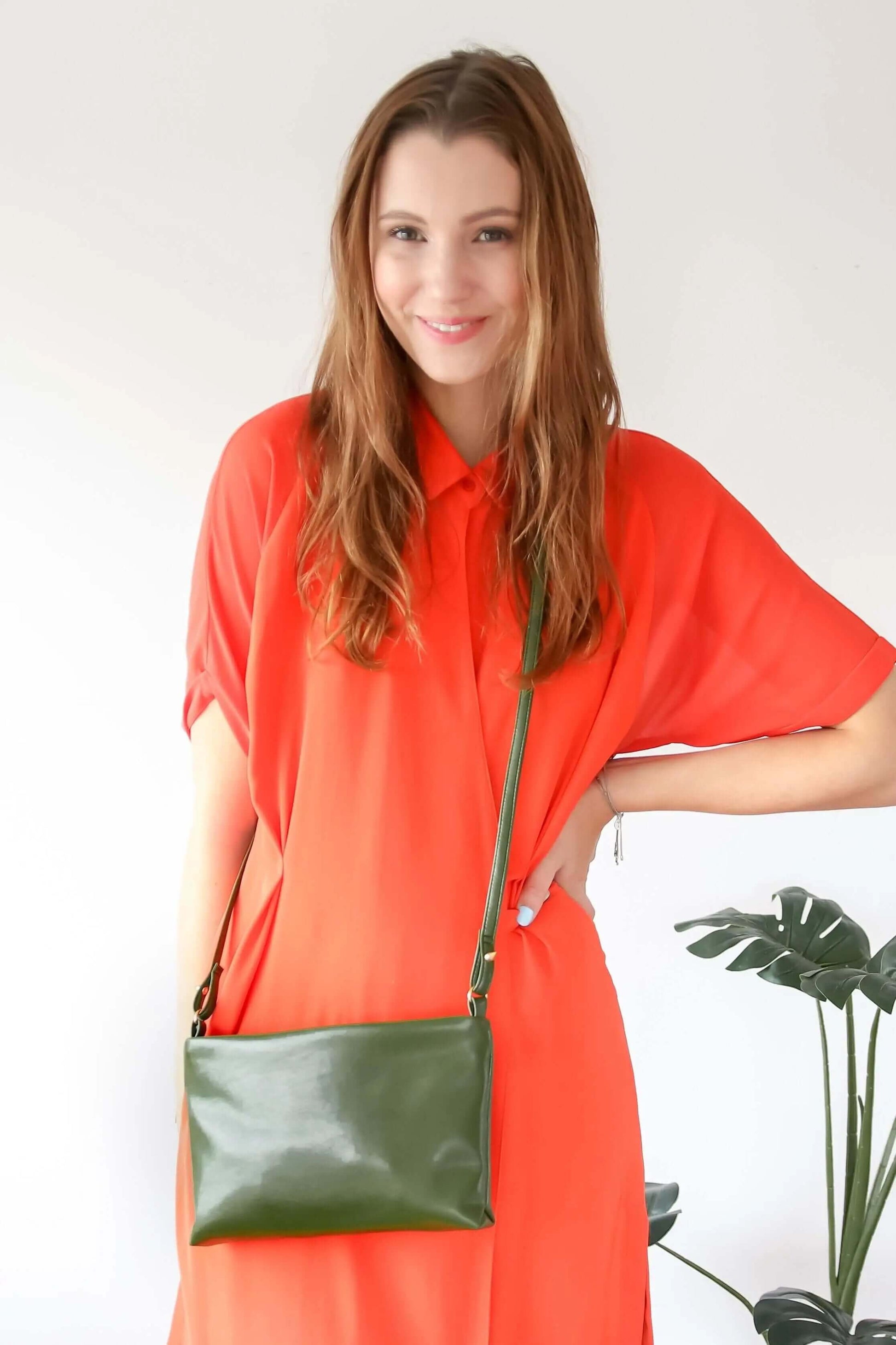 Paz - Cactus Leather Crossbody Vegan Bag Velvet Heartbeat