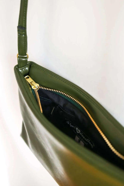 Paz - Cactus Leather Crossbody Vegan Bag Velvet Heartbeat