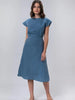 Picnic Linen Dress In Sky by Wilga Clothing Wilga Clothing