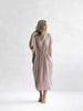 Pink drawstring waist linen dress by Seaside Tones Seaside Tones