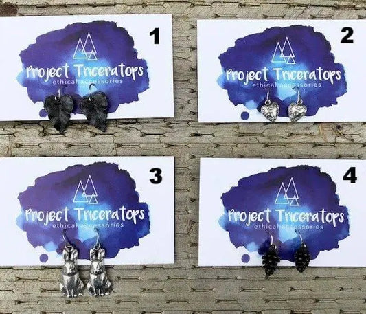 Project Triceratops - ethical earrings Project Triceratops