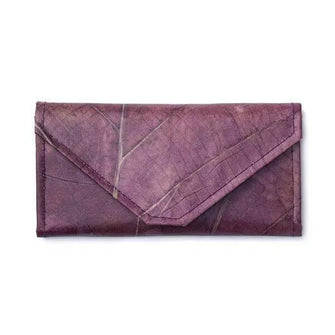 Purple envelope wallet made of leaves by Tree Tribe Tree Tribe