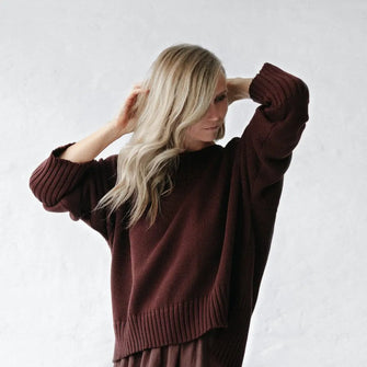 Recycled cotton boatneck sweaters by Seaside Tones Seaside Tones