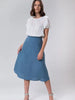 Sally Skirt In Sky Linen by Wilga Clothing Wilga Clothing