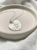 Silver heart leaf pendant by Earth Fire Jewellery Earth Fire Jewellery