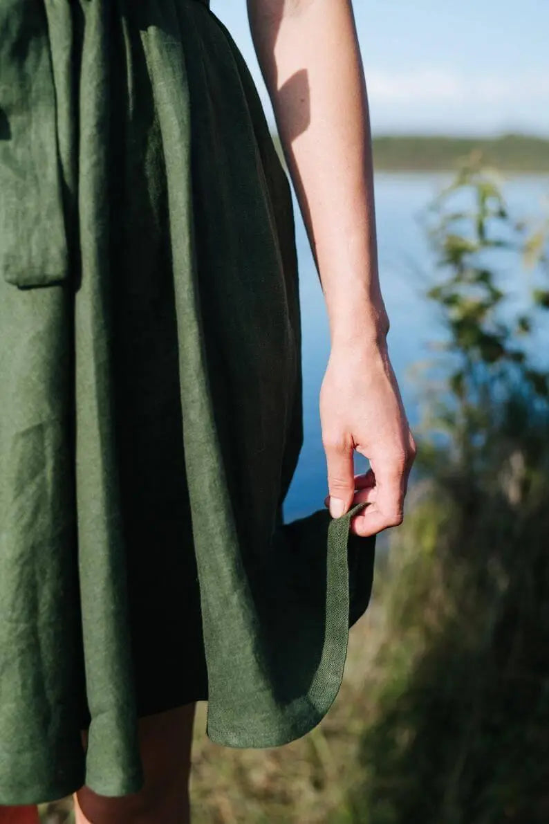 Sydney Forest linen dress Mantaikotai