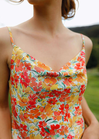The Flora Cowl Cami Bloom by Tasi Travels Tasi Travels