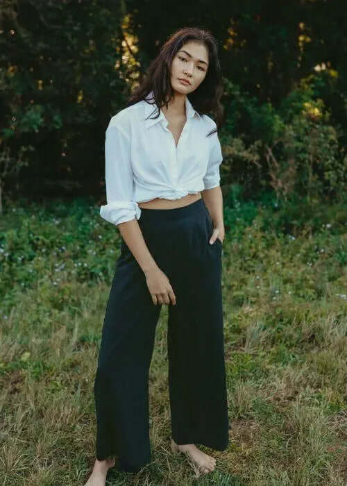 The Lost Tencel Pant Navy by Tasi Travels Tasi Travels