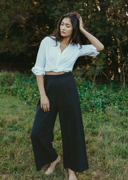 The Lost Tencel Pant Navy by Tasi Travels Tasi Travels