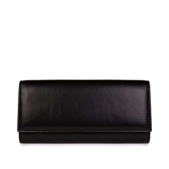 Vegan Esther Wallet - Black And Fucsia Luxtra