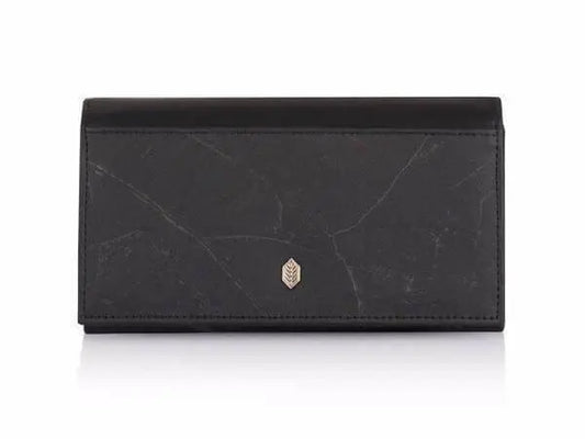 Vegan Leaf leather foldover wallet Thamon