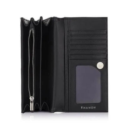 Vegan Leaf leather foldover wallet Thamon