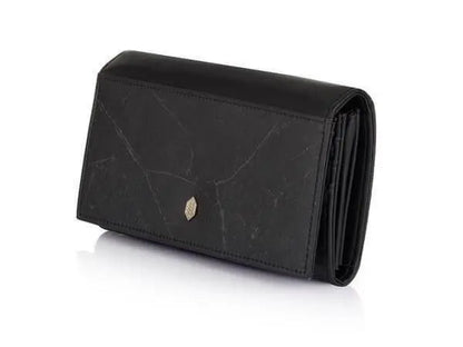 Vegan Leaf leather foldover wallet Thamon