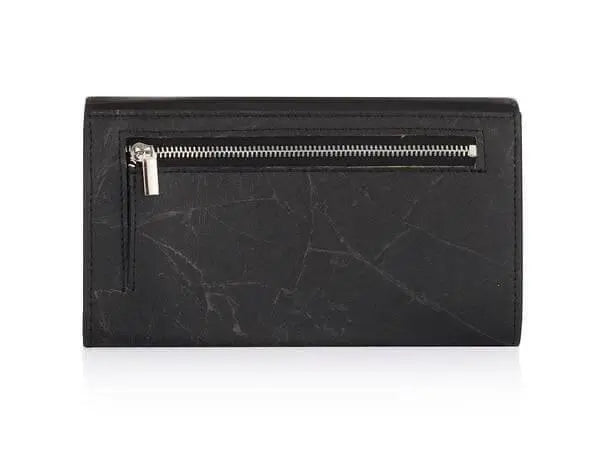Vegan Leaf leather foldover wallet Thamon