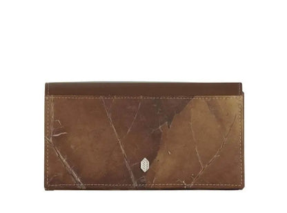 Vegan Leaf leather foldover wallet Thamon