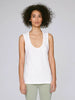 WHITE ORGANIC SCOOP NECK TANK TOP Stanley Stella