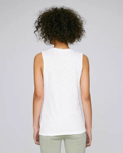 WHITE ORGANIC SCOOP NECK TANK TOP Stanley Stella