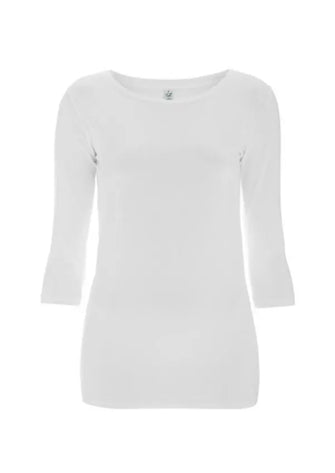 White Organic Cotton 3/4 Sleeve by Earth Positive Earth Positive